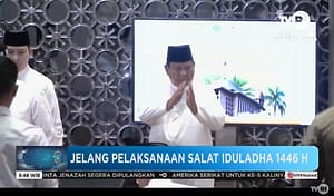 Presiden Prabowo menunaikan shalat Idul Adha di Masjid Istiqlal