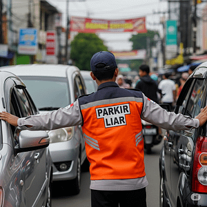 Ilustrasi tukang parkir liar yang semakin meresahkan (Istimewa)