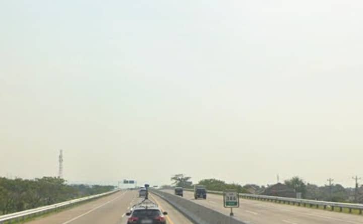 Tangkapan layar foto jalan tol dari Google Map